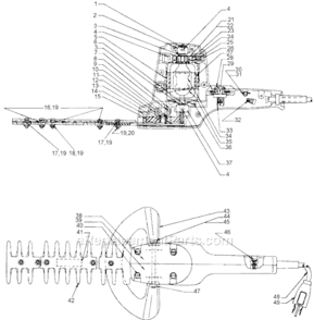 Page A Diagram and Parts List for 8120 Type 11 Black and Decker Hedge Trimmer